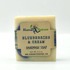 Blueberries and cream soap bar