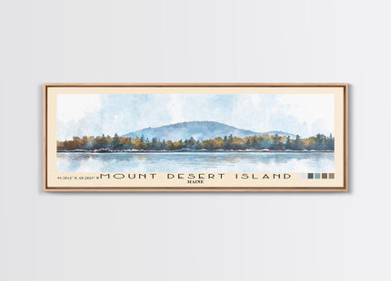 Mount Desert Island Maine Watercolor Canvas