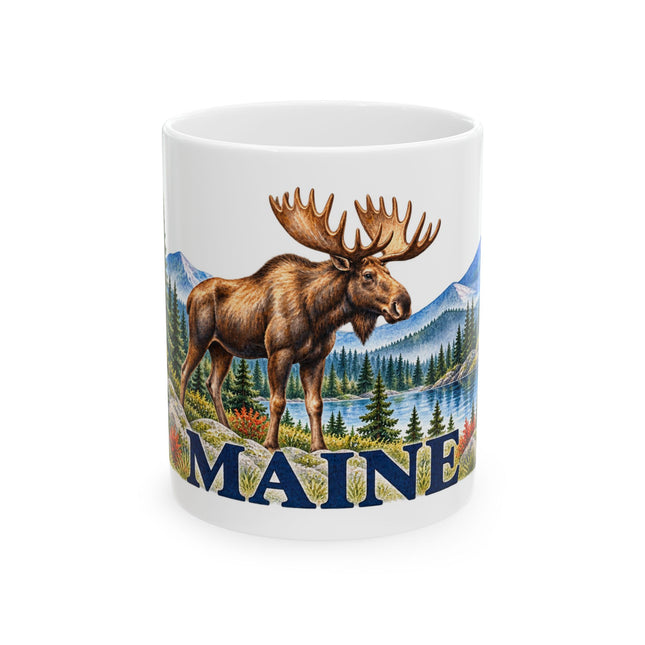 Maine Camp & Mountains ceramic mug