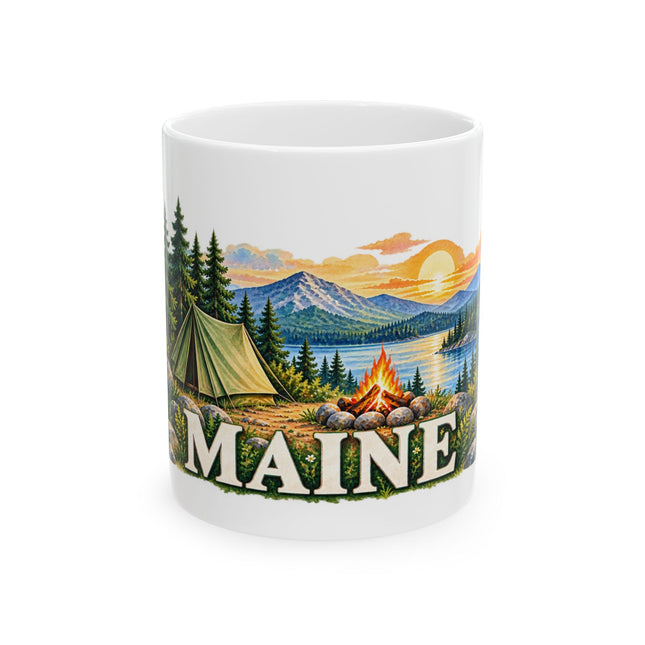 Maine Moose & Mountains ceramic mug