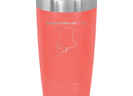 Maine Heart 20 oz Tumbler | Coral