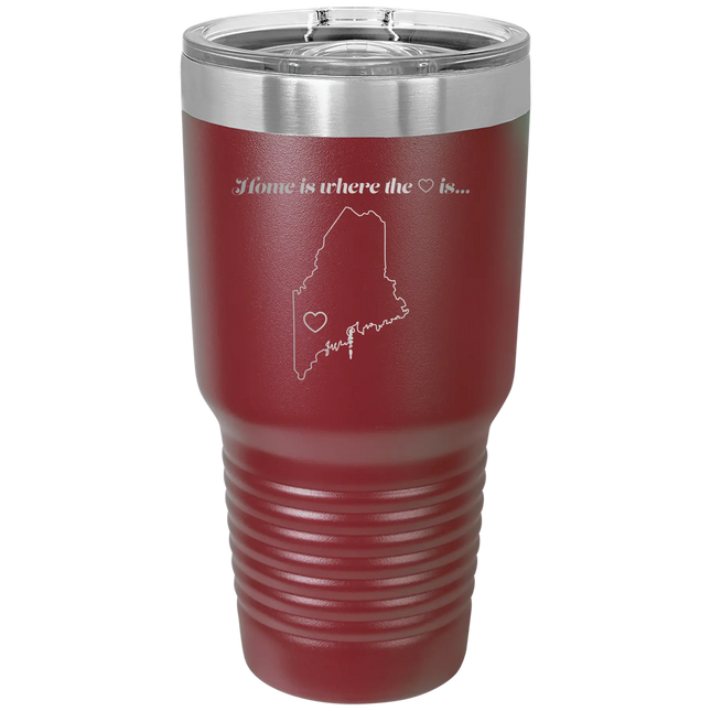 Maine Heart 30 oz Tumbler | Maroon