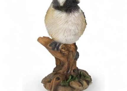 HI-LINE Gift Various Bird on Stump Statues (Chickadee), Multi Colors