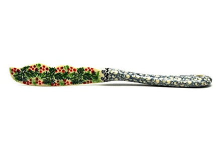Polish Pottery Spreader - Holly Berry
