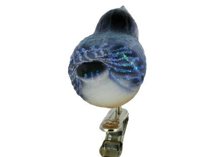 Old World Christmas Nuthatch Glass Blown Ornament for Christmas Tree, Handcrafted Holiday Decoration, Clip - Bird Watcher Clip Collection