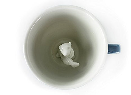 Creature Cups Sea Otter - Ceramic Mug - 11 oz Coffee Cup with Hidden 3D Otter Inside, Unique Gift