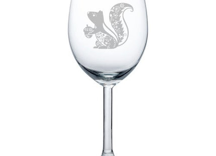 Wine Glass Goblet Fancy Squirrel (10 oz)