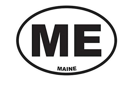 EW Designs Maine State Oval Sticker Decal Vinyl ME Bumper Sticker Vinyl Sticker Car Truck Decal 5"