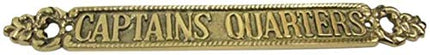 Brass Captain's Quarters Nautical Wall Plaque