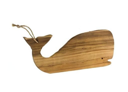 Whale Shape Wooden Serving Cutting Board Platter 16.5"