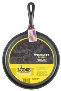 Lodge Wildlife Series Cast Iron Griddle, Moose, 10.5 Inches