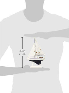 Hampton Nautical Blue Sailboat Christmas Tree Ornament 9" - Decorative Model Boat - Nautical Christmas Tree Decoration