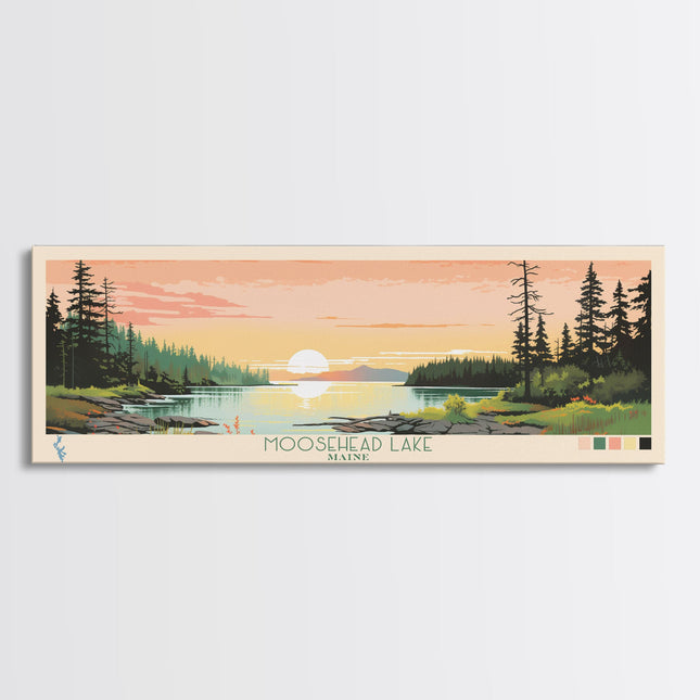 Moosehead Lake Maine Framed Canvas