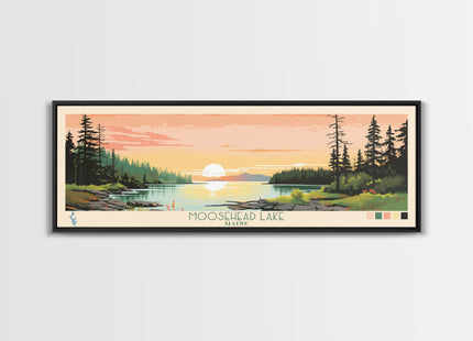 Moosehead Lake Maine Framed Canvas