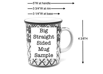 Polish Pottery Mug - Big Straight Sided - Autumn