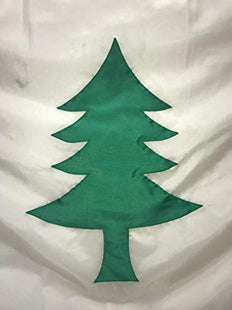 12x18" Historic 1901 Original Maine State Flag - Fully Sewn Applique Durable All-Weather Nylon, Made in USA, Indoor or Outdoor Use - Boat Size
