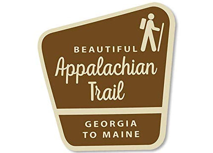 Brown Sign Shaped Beautiful Appalachian Trail Sticker (maine georgia hiking national park forest) (3 x 4 inch))