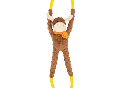 ZippyPaws RopeTugz Durable Dog Pull Rope Toy - Moose
