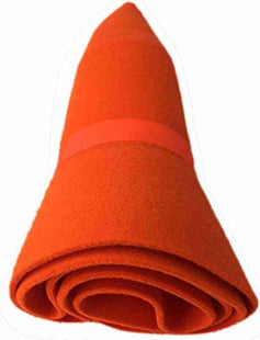 Authentic Rolled Wool Maine Crusher Hat (Blaze Orange, Large (7 3/8))