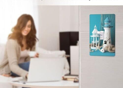 Dewoofly Sea Lighthouse Set of Light Switch Plate & Duplex Outlet Cover, Single Gang Toggle/ 1-Gang Duplex Socket Cover Combination Wall Plates Decor for Home Office School
