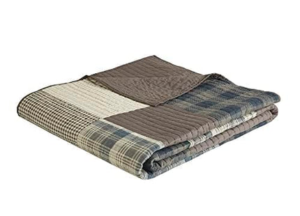 Woolrich Quilt Set Queen, Southwestern Aztec Bedding, Reversible Lightweight Bedspread, Oversized Rustic Cabin Quilt Set, Western Farmhouse Bedding with Matching Shams, Black
