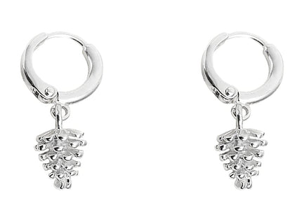 Cute Pinecone Dangle Hoop Earrings for Women