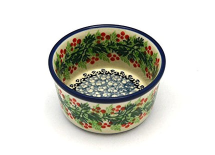 Polish Pottery Ramekin - Holly Berry