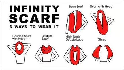 Nautical Anchor Print Women's Infinity Scarf Lightweight (Navy Blue)