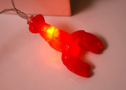 Amants01 Lobster String Lights Battery Operated 5ft 10 LEDs Lobster Indoor LED Lights Lobster Shaped Lamp Lights Party Decoration.
