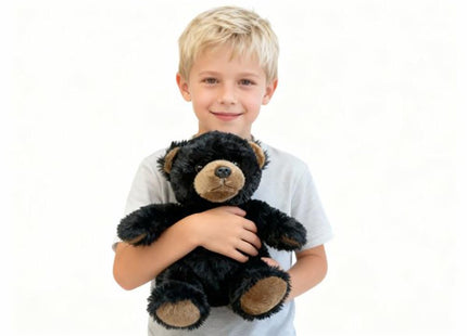 YUKOUQIAN Bear Stuffed Animal Cute Plush Doll Toy 8 inch for Girls Boys Christmas (Siting Black Bear)