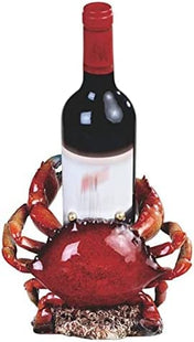 Crab Wine Bottle Holder: Marine Life Inspired Wine Rest Statue for Tabletops and Counters – Unique Home Decor and Ideal Housewarming Gift for Wine Enthusiasts
