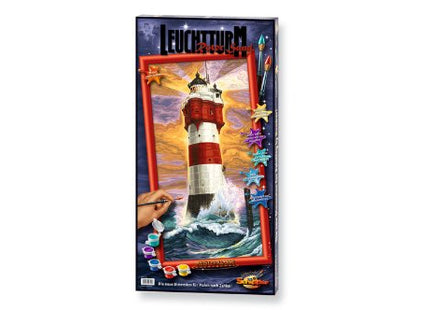 Schipper 609220399 "Lighthouse Roter Sand Paint By Numbers Board