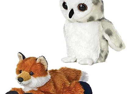Flopsie Aurora Mini Bundle, Snowy Owl and Foxie The Fox -Set of Two - 8" (Owl/Foxie)