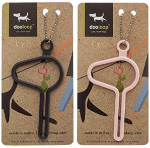 The dooloop Hands Free Dog Poop Holder - Carry Pet Waste Bag with Attachable Leash Accessory for Dog Walking. Now made with Recycled/Recyclable Plastic. Maine, USA (City Set) Pink, Charcoal