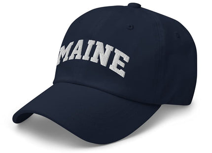Maine Vintage State Athletic Style Dad hat Navy