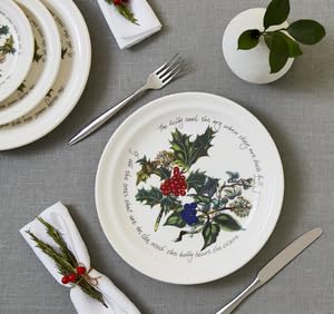 Portmeirion The Holly & The Ivy Salad Plates, Set of 6 - Festive Tableware
