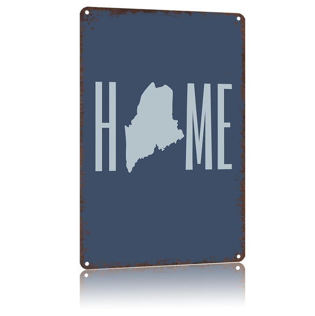 Funny Signs Metal Tin Poster 8x12inch Maine Home Wall Art Decoration Painting For Home Yard Sign Outdoor Lawn Garden Office Decor