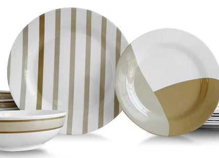 Bowla 12-Piece Melamine Dinnerware Set - Service for 4 (Autumn)