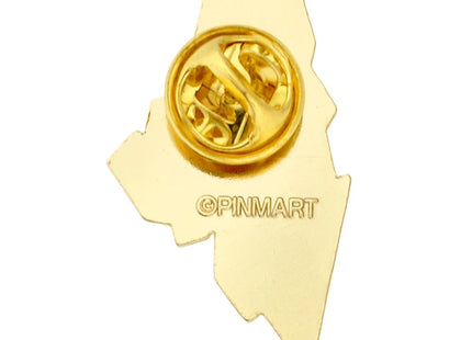 PinMart Maine Shape Flag Lapel Pin – Complete United States of America Pin Set – Gold Plated Enamel US State Shirt Pins – Great Commemorative/Promotional Gift -10 Pack