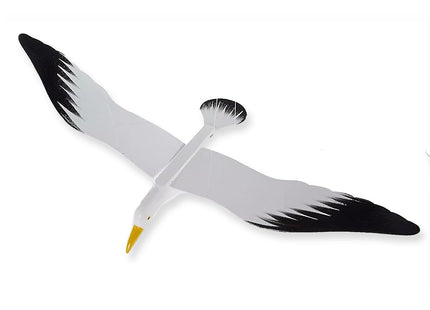 WitnyStore 28" White Black Seagull Wooden Flying Bird Mobile Kinetic Hanging Sculpture for Adult Collectors Handcrafted Room Decoration Display Art Dynamic Overhead Ornament