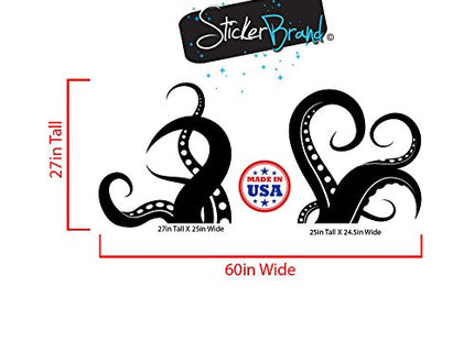 Giant Octopus Tentacles Wall Decal Sticker - White, 27" x 60". #OS_MB316-27x60 Great for Kitchen, Bathroom or Bedroom Decor.