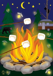 Briarwood Lane Campfire S'mores Summer Garden Flag