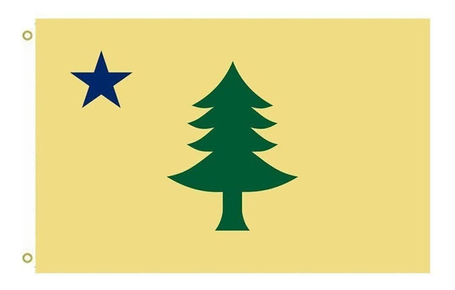 Maine Flag 3X5Ft 1901-1909 Banner Me State Northeast 100D Outdoor Flag Yard Banner For Outside Garden Flag Large Flag