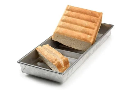 USA Pan Bakeware Nonstick New England Hot Dog Bun and Lobster Roll Loaf Pan, Aluminized Steel