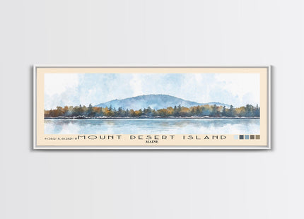 Mount Desert Island Maine Watercolor Canvas