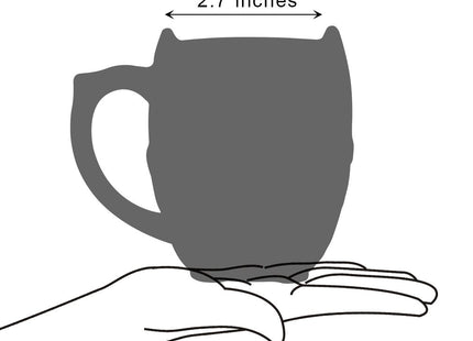 SQOWL Owl Coffee Mug Set of 2, Ceramic Coffee Mugs with spoons, 12 oz