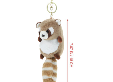 Abaodam Raccoon Keychains Plush Stuffed Animal Keychain Soft Raccoon Toy