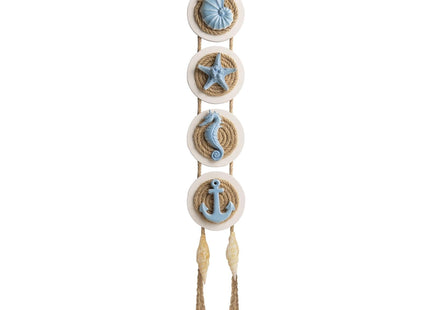 flangairy Beach Decor, 3D Seashell Starfish Coastal Bathroom Wall Hanging