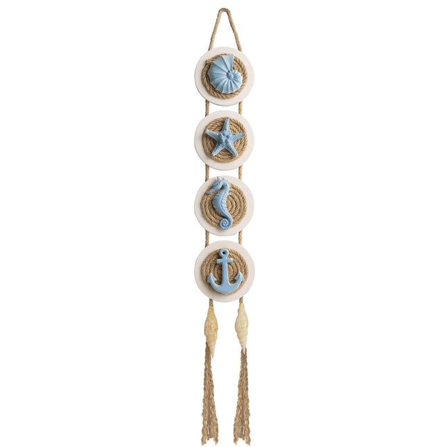 flangairy Beach Decor, 3D Seashell Starfish Coastal Bathroom Wall Hanging