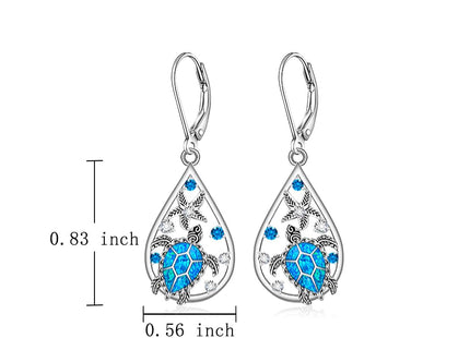 Sea Turtle Earrings for Women Opal Turtle Earrings Dangle Jewelry Gifts